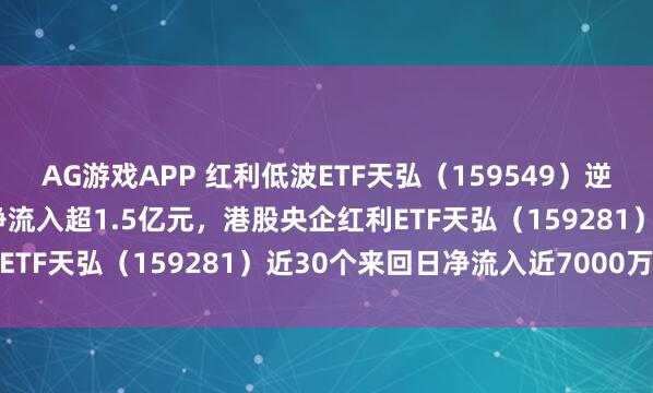 AG游戏APP 红利低波ETF天弘（159549）逆市翻红，近20个来回日净流入超1.5亿元，港股央企红利ETF天弘（159281）近30个来回日净流入近7000万元