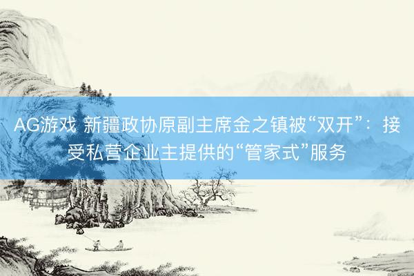 AG游戏 新疆政协原副主席金之镇被“双开”：接受私营企业主提供的“管家式”服务